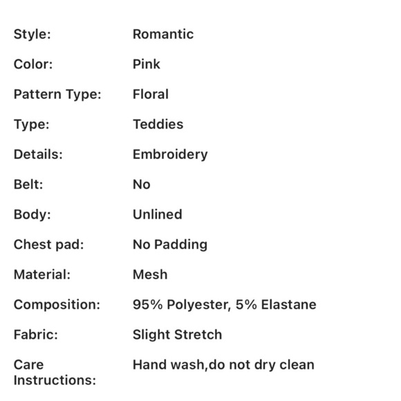 Lace Mesh Floral One Piece Bodysuit Lingerie Top - Picture 15 of 16